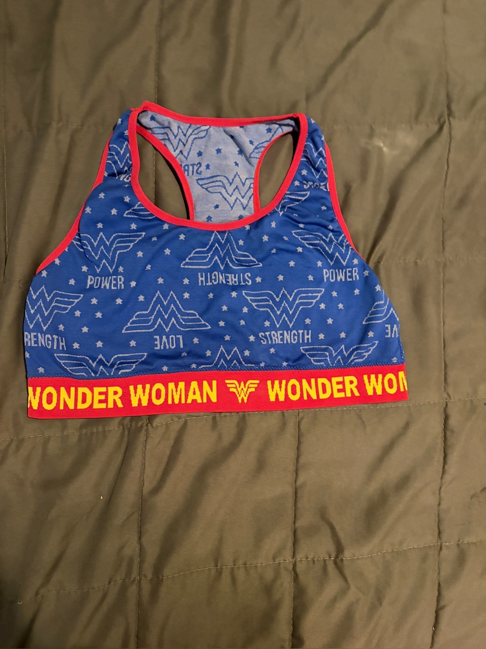 Wonder Woman Racerback Crop Top - size small